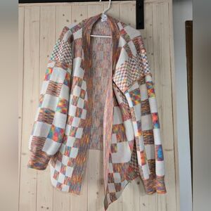 Anniewear Colorful Checkered Cardigan